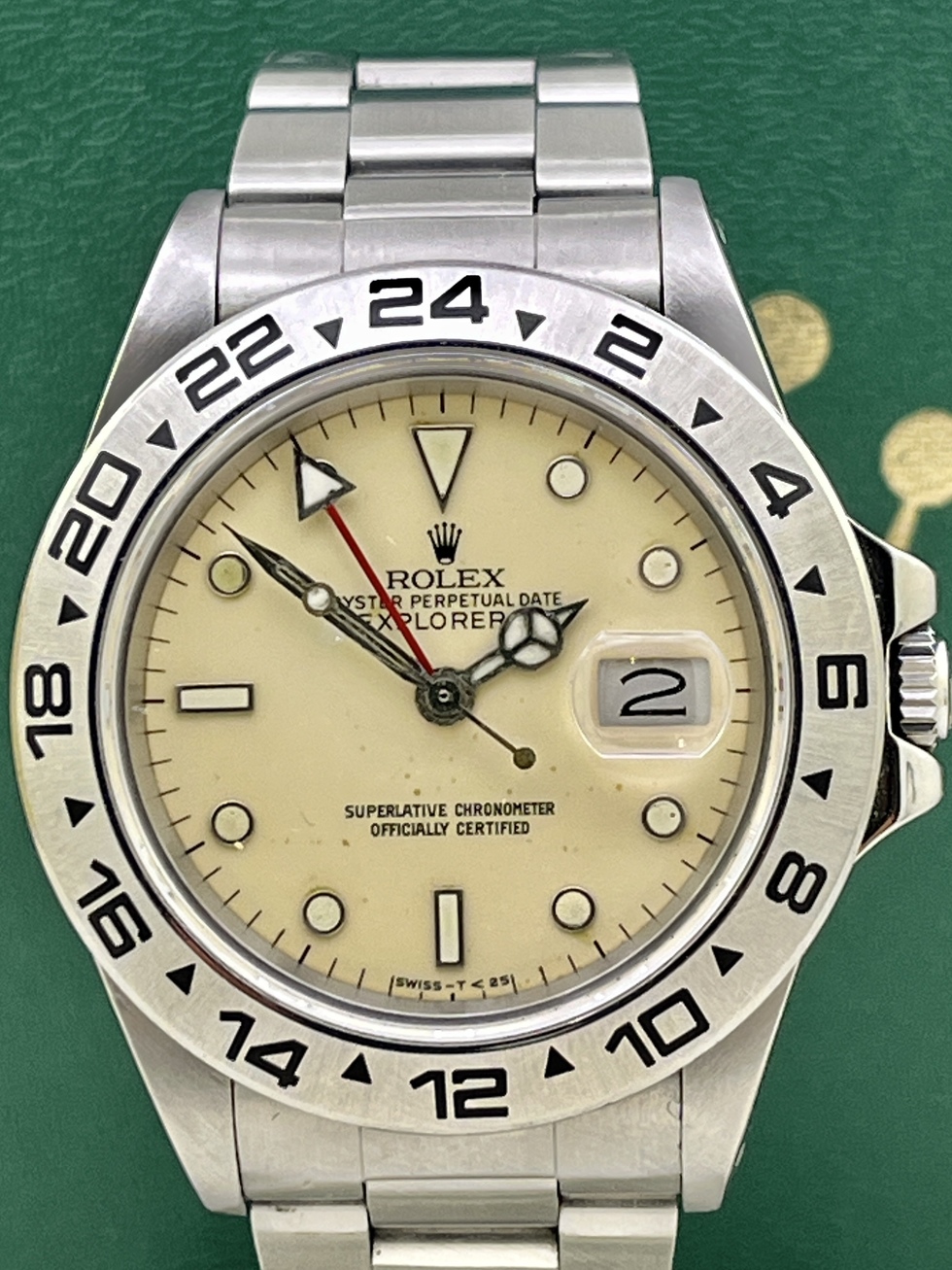 キャンディページ circa1984 Ref.16550 RAIL Ivory (Panna) センタースプリットダイアル